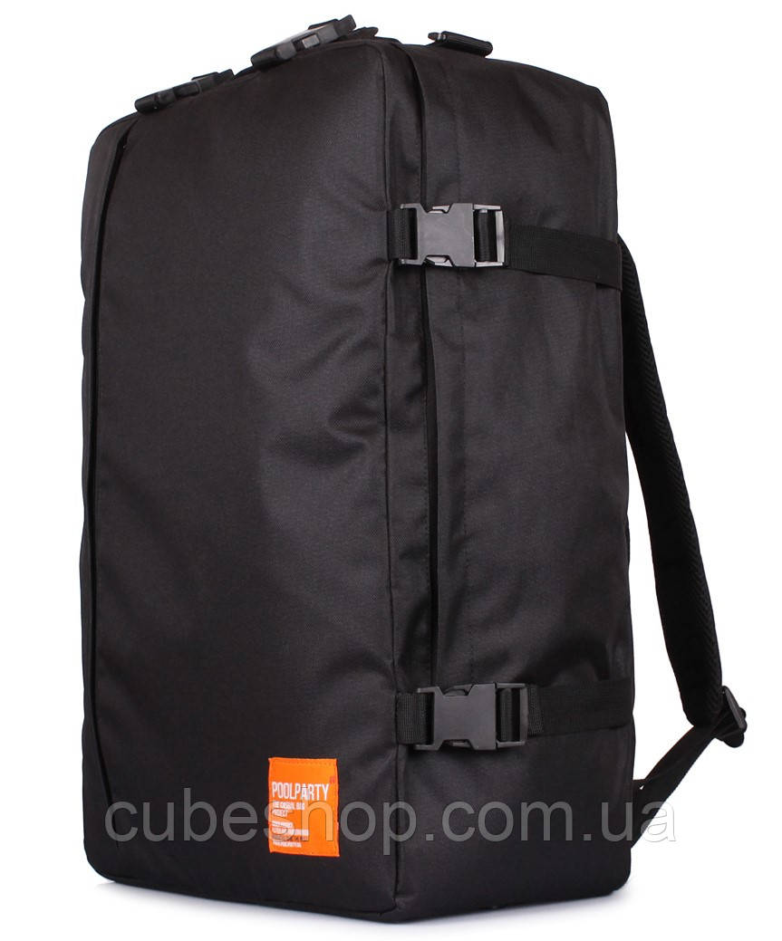 Рюкзак-сумка для ручної поклажі PoolParty Cabin (чорний) - МАУ