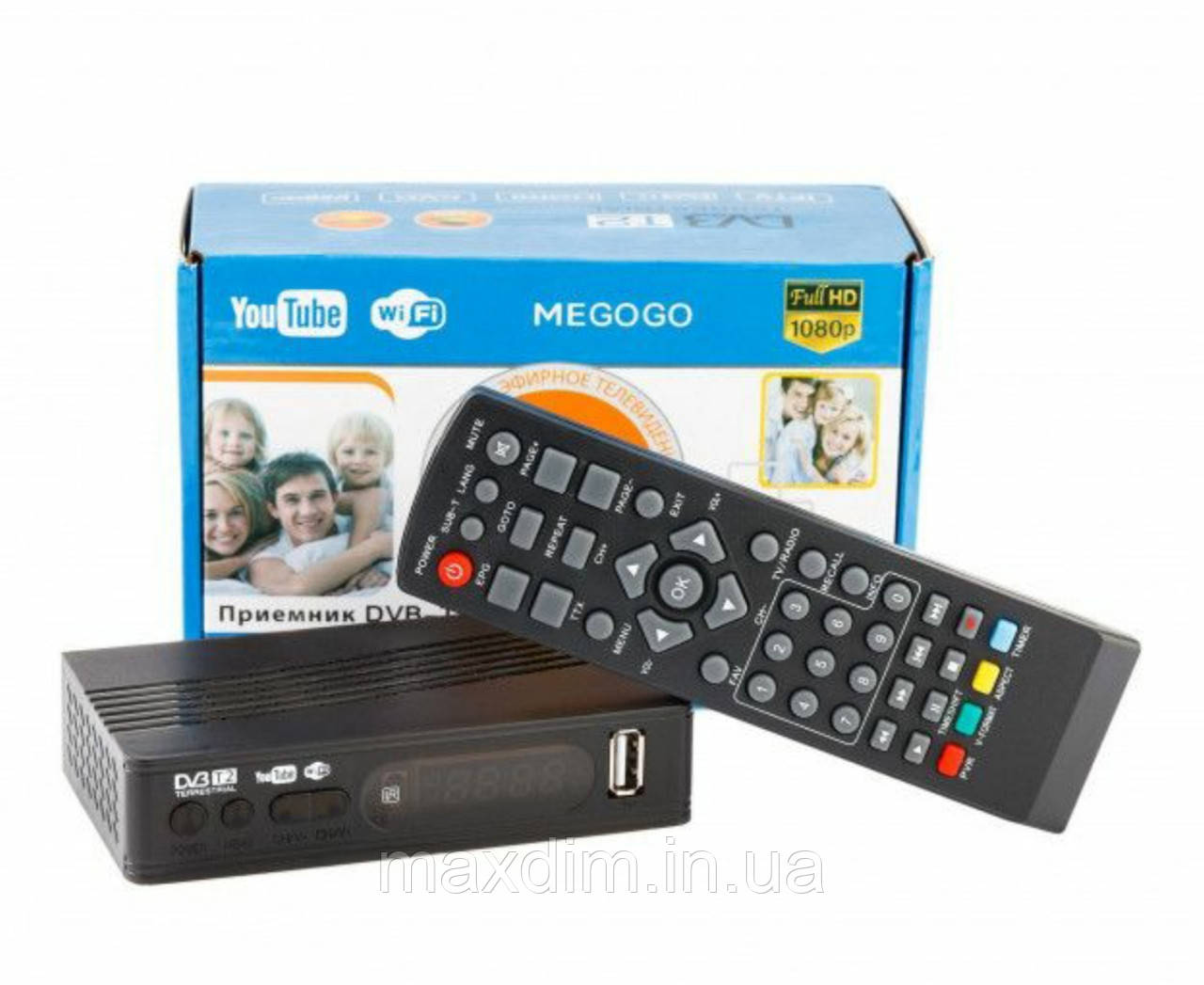 ТВ тюнер ресивер DVB-T2 MEGOGO з LCD