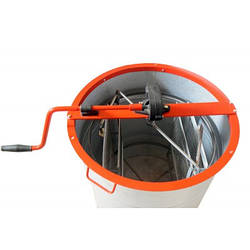 Медогонка 2-рамкова поворотна. Бак - нержавіючий (AISI 430); ротор, касети зварені - порошкове фарбування; кран - нержавіючий. Ø