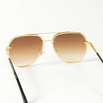 Сонцезахисні окуляри авіатори (арт. 3-2489/2) коричневі, фото 5