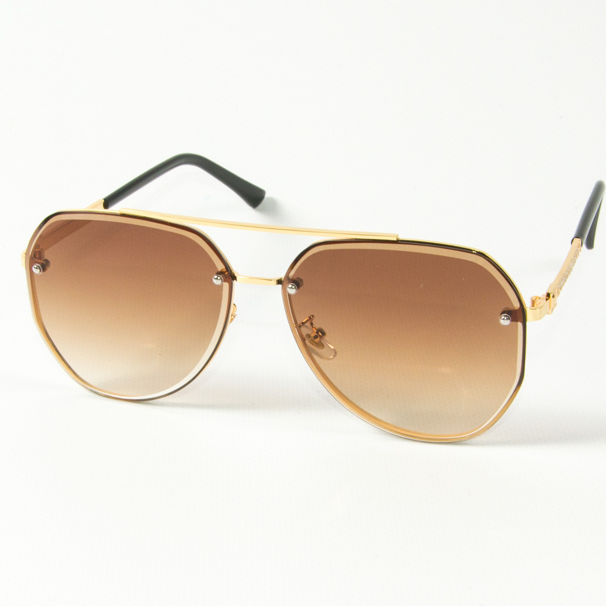 Сонцезахисні окуляри авіатори (арт. 3-2489/2) коричневі