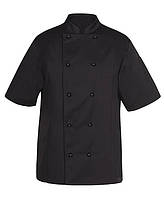 Кітель кухаря чоловічий чорний з коротким рукавом Atteks - 00978