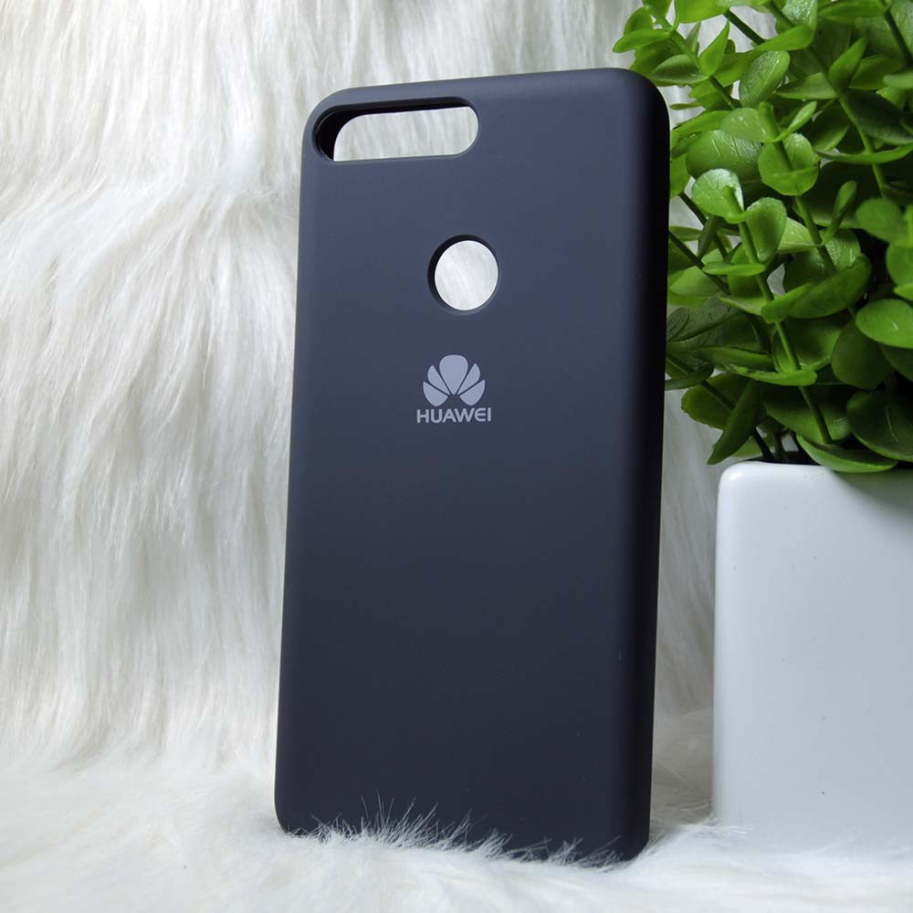 Силіконовий чохол Original Silicone case Huawei Y7 Prime 2018 Black (чорний)