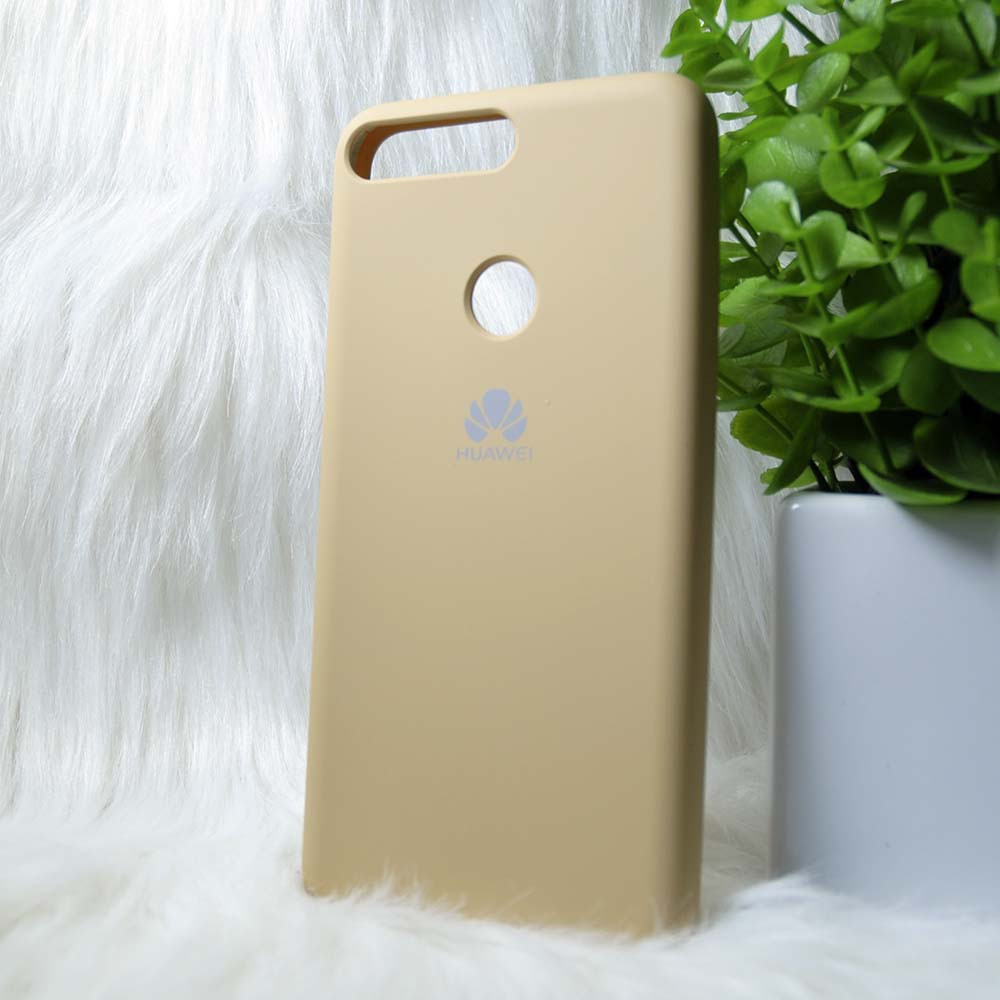 Силіконовий чохол Original Silicone case Huawei Y7 Prime 2018 Gold (золотий)