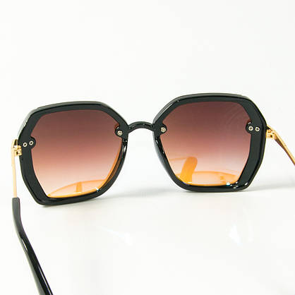 Жіночі сонцезахисні квадратні дзеркальні окуляри (арт. 2327/5) блакитні, фото 5