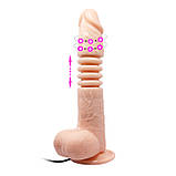 Реалістичний вібратор Thunder Up Suction Base Vibrating Dildo Flesh, фото 5