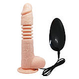 Реалістичний вібратор Thunder Up Suction Base Vibrating Dildo Flesh, фото 3