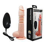 Реалістичний вібратор Thunder Up Suction Base Vibrating Dildo Flesh, фото 2