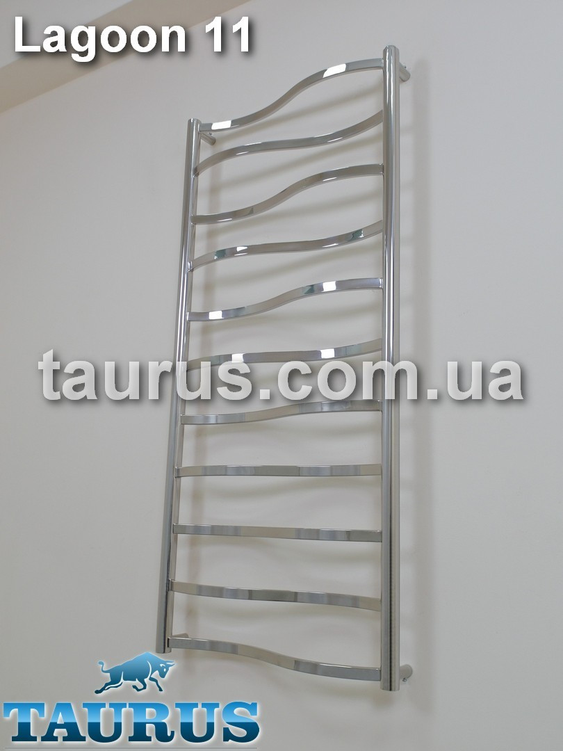 Вузька сушарка для рушників Lagoon 11/1150х400 від ТМ TAURUS (Сміла, Україна). Перемичка: хвиля 20х10; Вода + гібрид