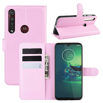 Чохол-книжка Litchie Wallet для Motorola Moto G8 Plus Pink