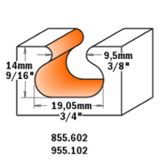 Фреза СМТ 19.05x19.05,57.2x8 для прихованих меблевих ручок, фото 3