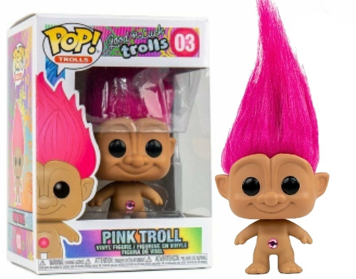 Фігурка Funko Pop Фанко Поп Рожевий Троль Троллі на удачу Good Luck Trolls Pink Trolll 10 см cart T PT 03
