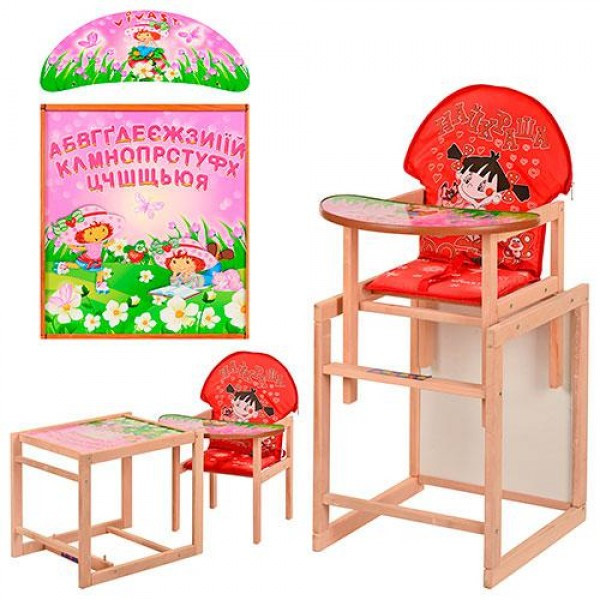 Купить Детский деревянный стульчик для кормления M V-122-4, цена 510 ...