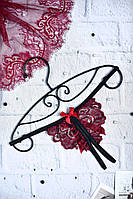 Стринги с разрезом для интима Бургунди. Размеры от XS до XXL