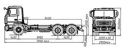 Сміттєвоз 20 м3 із боковим механічним завантаженням на шасі МАЗ-6502, фото 3
