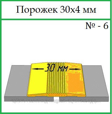 Алюмінієвий профіль - поріжок алюмінієвий 30х4