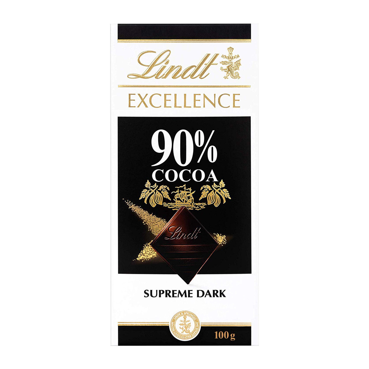 Lindt 90% какао Чорний Швейцарський шоколад 100g