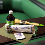 Клей для човнів ПВХ, 80 мл - Двокомпонентний поліуретановий клей ПВХ Аква Крузер для ремонту надувного човна, фото 7