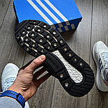 Чоловічі кросівки Adidas ZX 500 RM чорні з білим 41-44рр (топ ААА+), фото 6