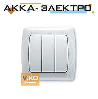Выключатель 3-кл.белый ViKO Carmen 90561068