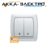 Выключатель 2-кл. проходной белый ViKO Carmen 90561017