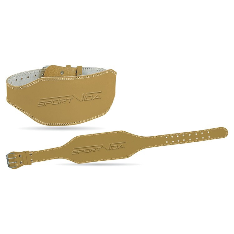 Пояс для важкої атлетики шкіряний SportVida SV-AG0054 (L) Beige