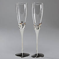 Свадебные бокалы Veronese 2 шт 563/105 пара парные бокалы на свадьбу на торжество для шампанского