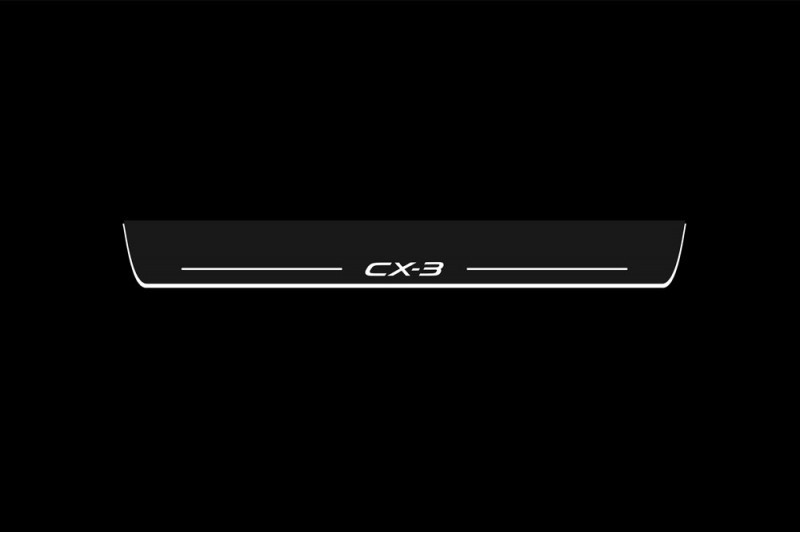 Накладки на пороги з підсвіткою для Mazda CX-3 (2015-н.д.), фото 1