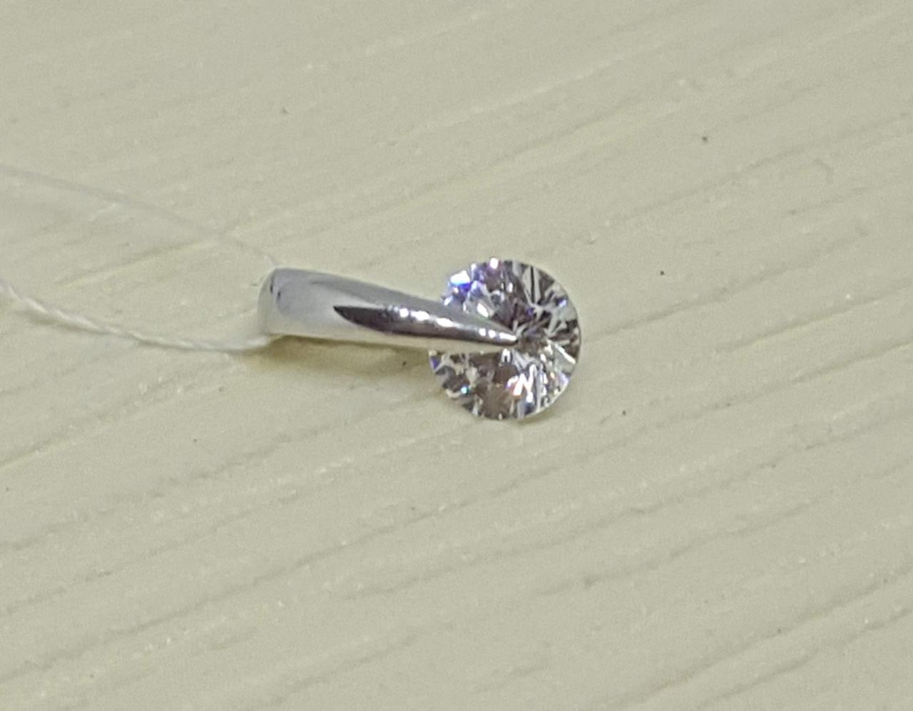 Срібна підвіска з фіанітом.   ПВ019С, фото 1