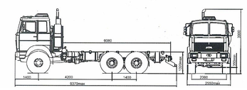 Сміттєвоз 20 м3 із боковим механічним завантаженням на шасі МАЗ-6317, фото 2