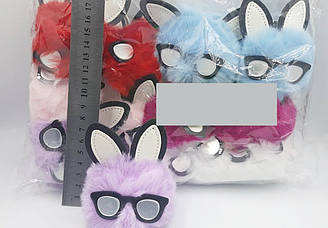 Брелок помпон пухнастик із вушками