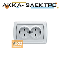 Розетка 2-ая с заземлением ViKO Carmen 90561056