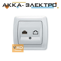 Розетка компьютерная 1-ая RJ-45 белая ViKO Carmen 90561032