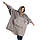 Плед Huggle з капюшоном Ultra Plush Blanket Hoodie Сірий, фото 4