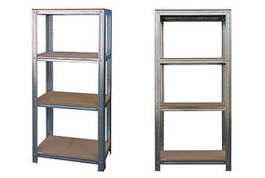 Стелаж металевий 1500*800*400 мм, 4 полиці ДСП на болтовому з'єднанні