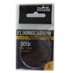 Повідець Fishing ROI Fluorocarbon leader ø0,537мм 40см 14кг 2шт.