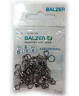 Вертлюжок тройной Balzer Three-Way Swivel №6 18кг 8шт.