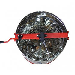 Медогонка 3-рамкова поворотна. Бак - нержавіючий (AISI 430); ротор, касети зварені - порошкове фарбування; кран - нержавіючий. Ø