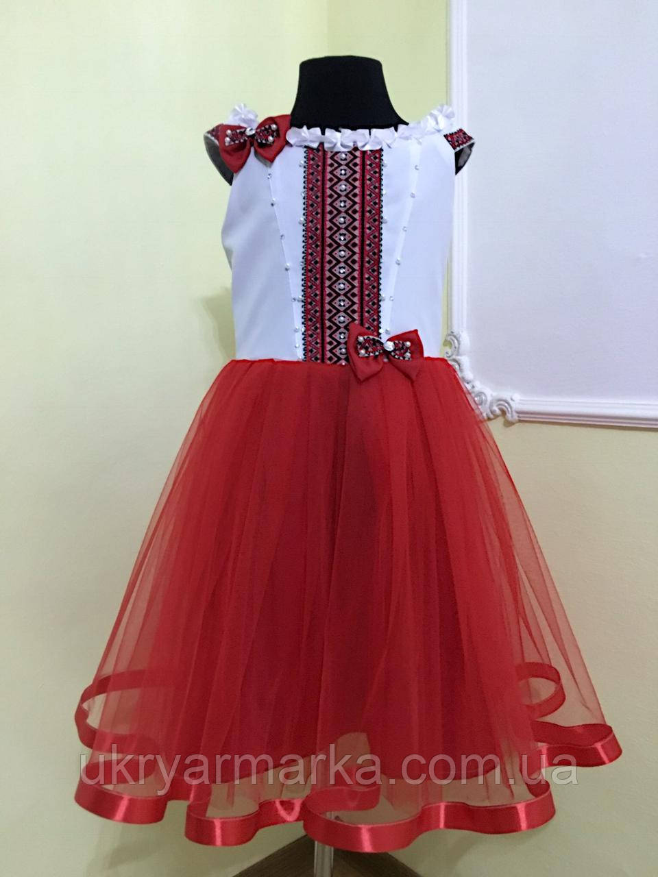 Святкова дитяча сукня " Горянка" червона