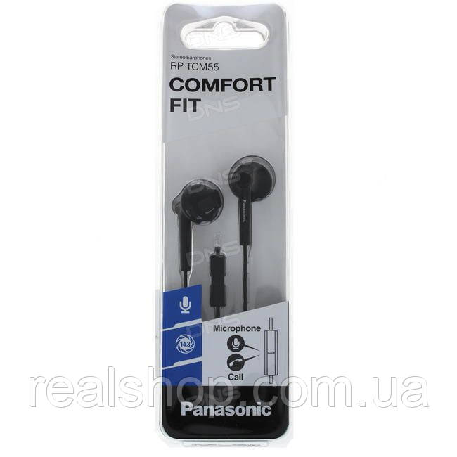 Навушники Panasonic RP-TCM55GC-K Black з мікрофоном