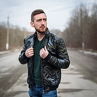 Чоловіча демісезонна куртка Y.L.Z, зеленого кольору