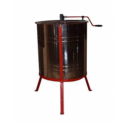 Медогонка 4-рамкова поворотна під рамку "РУТ". Бак - нержавіючий (AISI 304); ротор, касети зварені - нержавіючі; кран - пластик. Ø