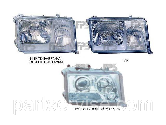 Фара права на Mercedes мерседес W124