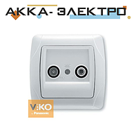 Розетка TV-спутник концевая белая ViKO Carmen 90561085
