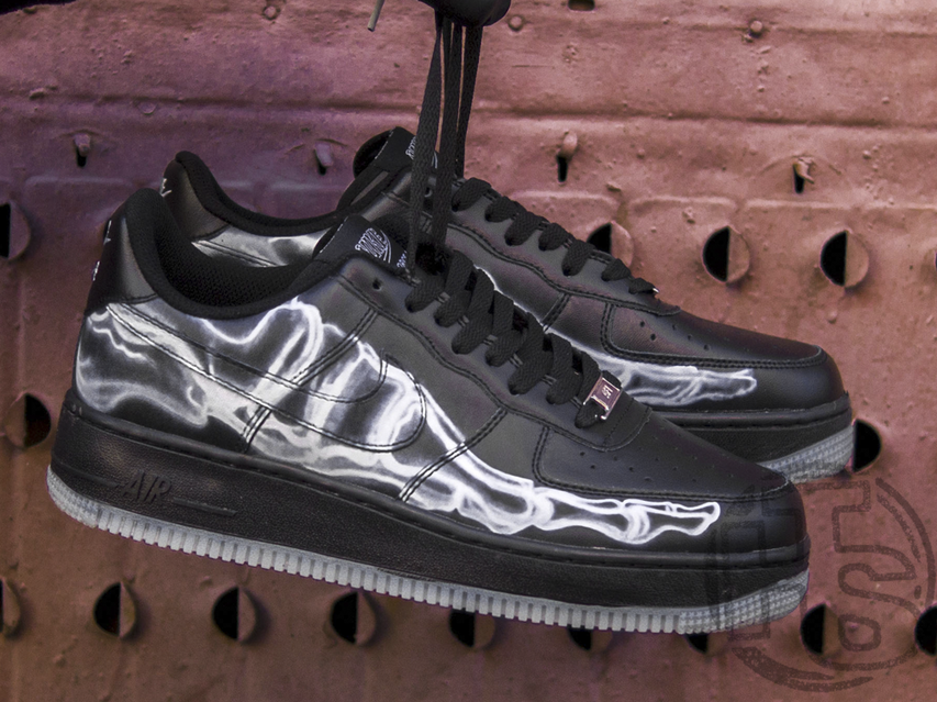 Мужские кроссовки Nike Air Force 1 Low Black Skeleton BQ7541
