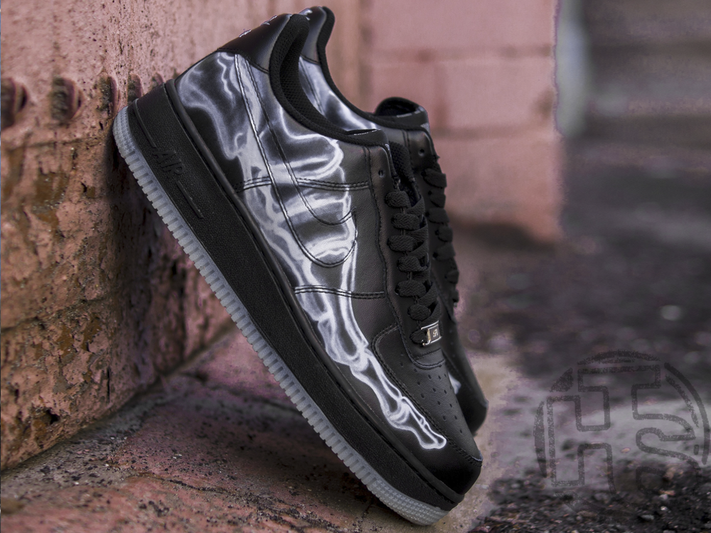 Мужские кроссовки Nike Air Force 1 Low Black Skeleton BQ7541-001 - фото 4 - id-p1131898762