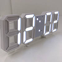 Часы настольные (настенные) электронные с календарем и градусником LED от USB VST-6803 (белая подсветка)