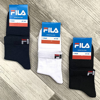 Шкарпетки чоловічі демісезонні х/б спортивні Fila, Athletic Sports, середні, асорті, 04589