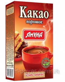 Какао-порошок (коробка) 80 г ТМ "Ямуна", фото 1