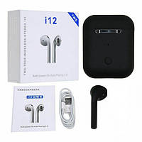 Бездротовий Bluethooth-навушник HBQ I12 TWS Single Sensor Black (Предоплата)